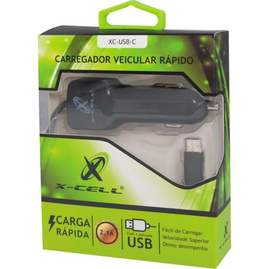 Carregador Veicular XC-USB-C USB 2.5A Branco XCell por 17,00 à vista no boleto/pix ou parcele em até 1x sem juros. Compre na loja Mundomax!