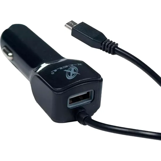 Carregador Veicular XCell Micro USB 2.5A Turbo Preto (77749)