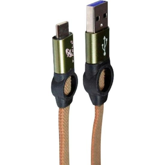 Cabo de Dados Turbo USB Tipo C 3.0A 1m Verde Flex por 15,99 à vista no boleto/pix ou parcele em até 1x sem juros. Compre na loja Mundomax!