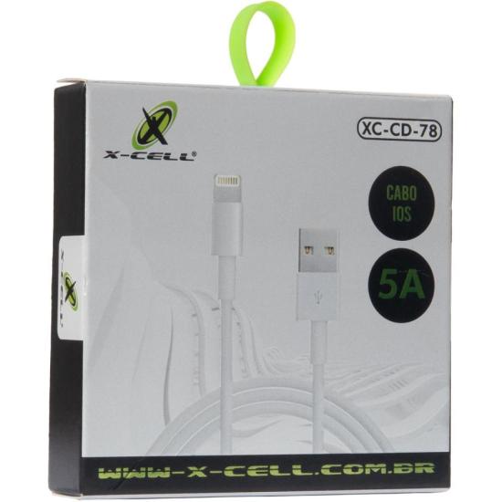 Cabo de Dados USB Lightning 5A 8 Pinos 1m Branco Flex por 11,00 à vista no boleto/pix ou parcele em até 1x sem juros. Compre na loja Mundomax!