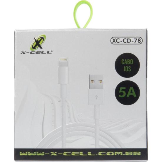 Cabo de Dados USB Lightning 5A 8 Pinos 1m Branco Flex por 11,00 à vista no boleto/pix ou parcele em até 1x sem juros. Compre na loja Mundomax!