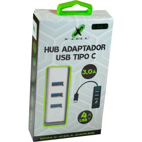 Hub Adaptador XC-HUB-10 USB/USB Tipo C Branco Flex por 44,99 à vista no boleto/pix ou parcele em até 1x sem juros. Compre na loja Mundomax!