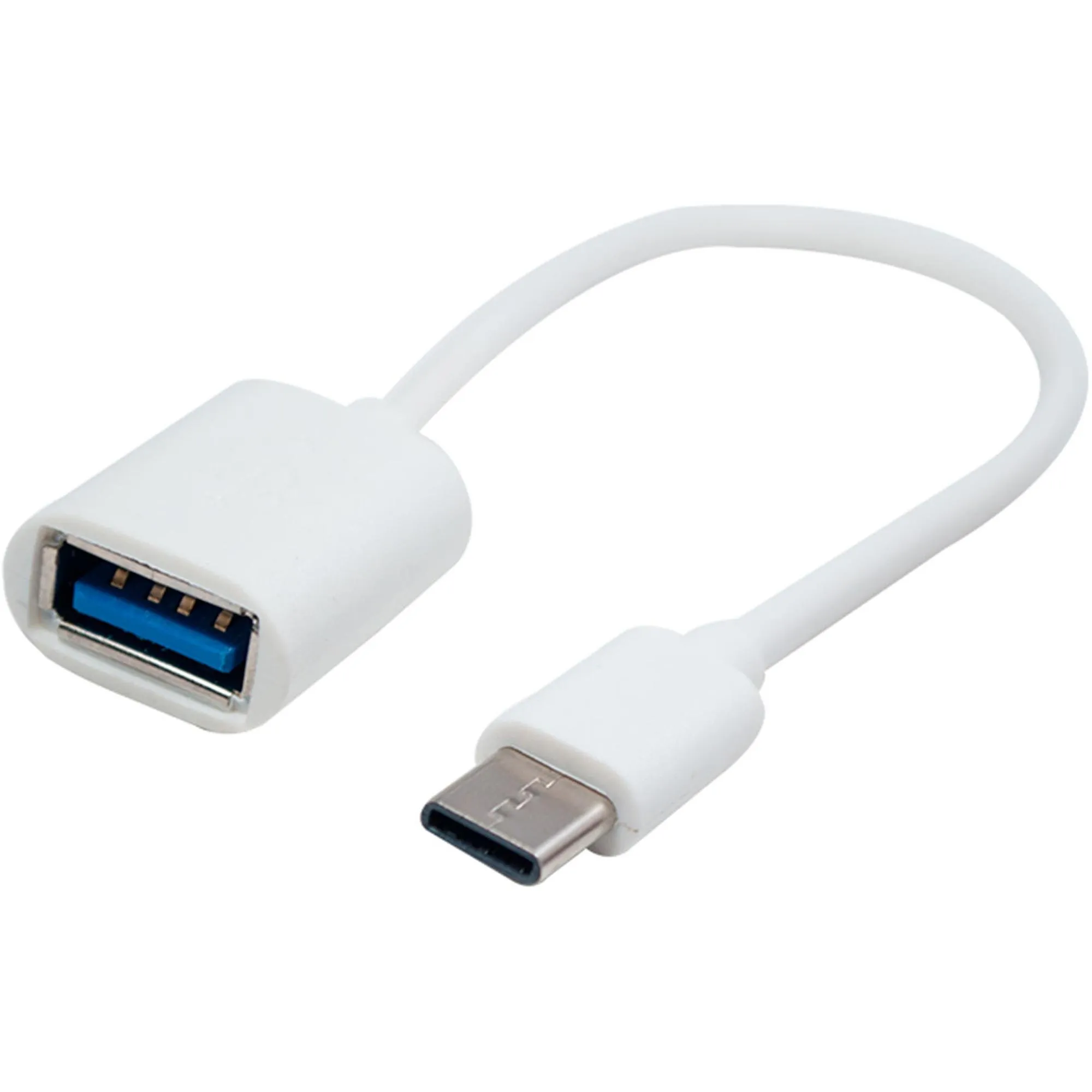 Cabo Flat USB/USB Tipo C Branco Flex (77893)
