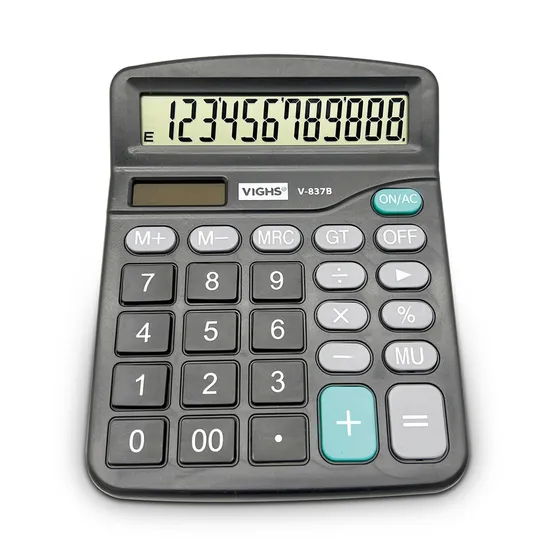 Calculadora de Mesa Vighs V-837B 12 Dígitos por 24,99 à vista no boleto/pix ou parcele em até 1x sem juros. Compre na loja Mundomax!