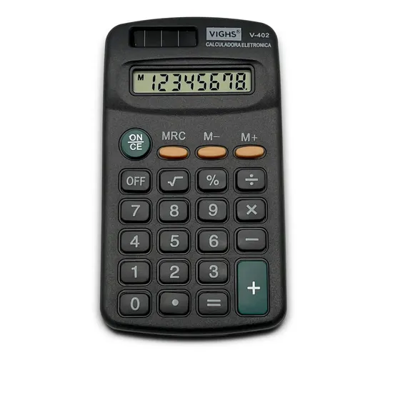 Calculadora de Mesa Vighs V-402 08 Dígitos por 9,99 à vista no boleto/pix ou parcele em até 1x sem juros. Compre na loja Mundomax!