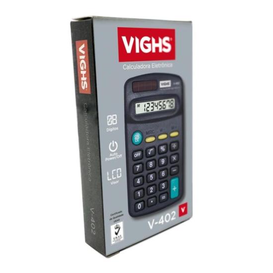 Calculadora de Mesa Vighs V-402 08 Dígitos por 9,00 à vista no boleto/pix ou parcele em até 1x sem juros. Compre na loja Mundomax!