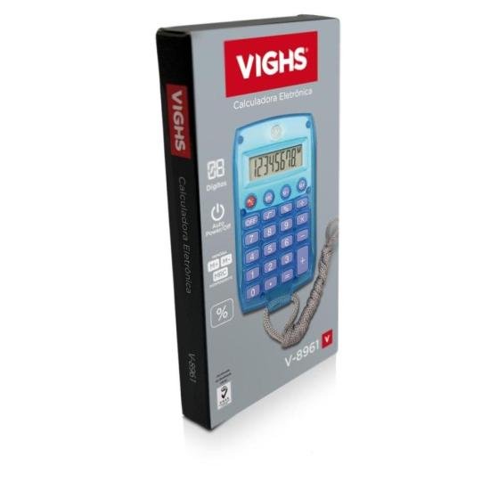 Calculadora de Mesa 08 Dígitos V-8961 Vighs por 12,99 à vista no boleto/pix ou parcele em até 1x sem juros. Compre na loja Mundomax!