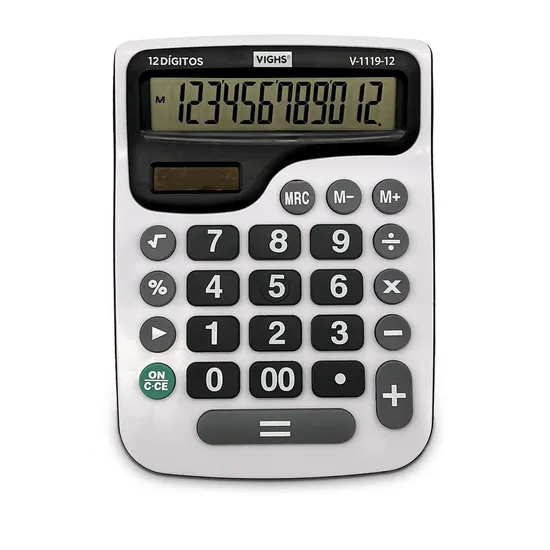 Calculadora de Mesa Vighs V-1119-12 12 Dígitos por 35,99 à vista no boleto/pix ou parcele em até 1x sem juros. Compre na loja Mundomax!