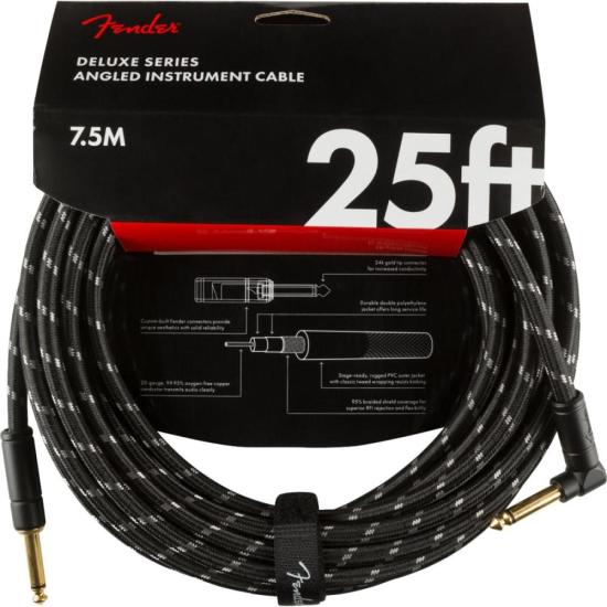 Cabo para Instrumento Fender Deluxe Angulado 7,5m Black Tweed por 199,99 à vista no boleto/pix ou parcele em até 7x sem juros. Compre na loja Mundomax!