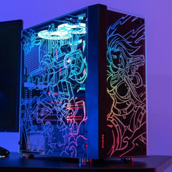 Gabinete Gamer Aerocool Skribble Preto RGB Lateral Vidro por 538,00 à vista no boleto/pix ou parcele em até 10x sem juros. Compre na loja Mundomax!
