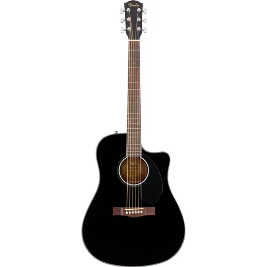 Violão Eletroacústico Fender CD60SCE Aço Black (78139)