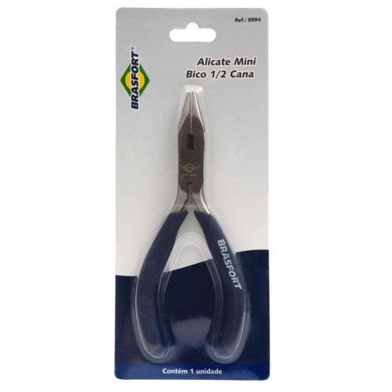 Alicate Mini Bico Meia Cana 6\" Brasfort por 18,00 à vista no boleto/pix ou parcele em até 1x sem juros. Compre na loja Mundomax!
