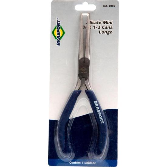 Alicate Mini Bico Meia Cana Longo 6\" Brasfort por 19,99 à vista no boleto/pix ou parcele em até 1x sem juros. Compre na loja Mundomax!