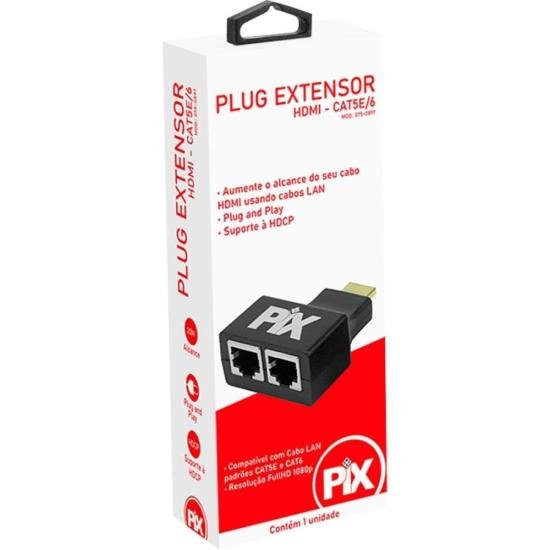 Extensor RJ45 X HDMI CAT5E/6 20m Pix por 34,00 à vista no boleto/pix ou parcele em até 1x sem juros. Compre na loja Mundomax!