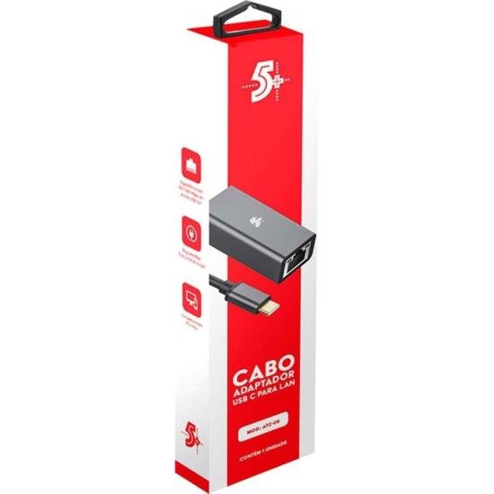 Conversor USB C Para LAN RJ45 5+ por 124,00 à vista no boleto/pix ou parcele em até 4x sem juros. Compre na loja Mundomax!