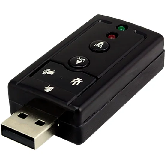 Adaptador USB Para Fone e Microfone 7.1 5+ (78173)