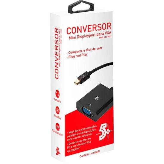 Conversor Mini Displayport Macho Para VGA Fêmea Pix por 37,99 à vista no boleto/pix ou parcele em até 1x sem juros. Compre na loja Mundomax!