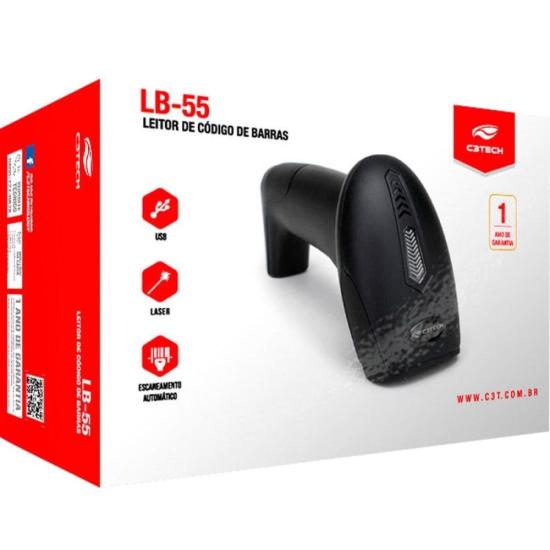 Leitor De Código De Barras C3Tech LB-55BK Usb por 209,99 à vista no boleto/pix ou parcele em até 8x sem juros. Compre na loja Mundomax!