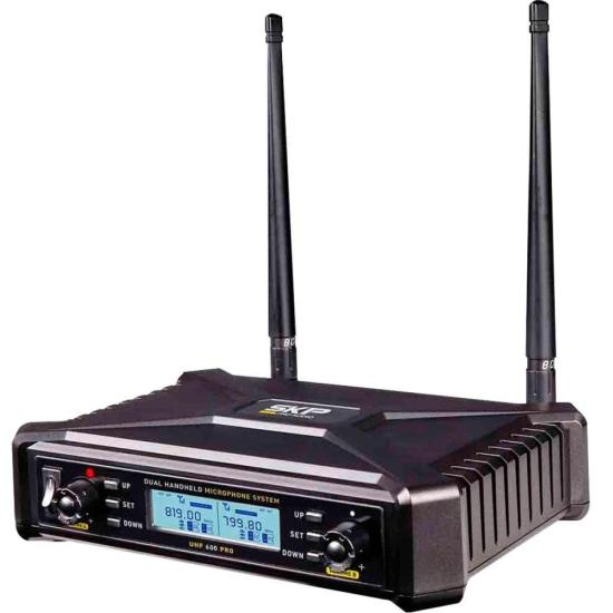 Microfone Skp UHF600 Sem Fio Duplo Pro por 826,90 à vista no boleto/pix ou parcele em até 10x sem juros. Compre na loja Mundomax!