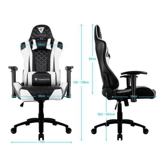 Cadeira Gamer ThunderX3 TGC12 Branca por 999,90 à vista no boleto/pix ou parcele em até 10x sem juros. Compre na loja Tx3brasil!
