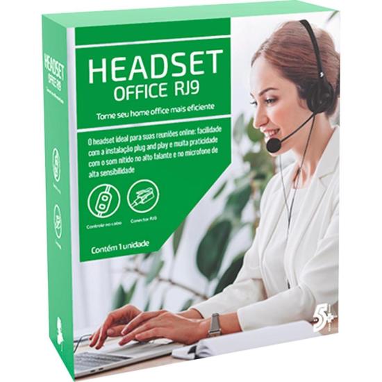 Headset Office 5+ 015-0100 Com Conector RJ9 Para Telefone por 86,00 à vista no boleto/pix ou parcele em até 3x sem juros. Compre na loja Mundomax!