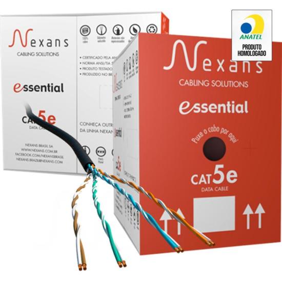 Cabo de Rede CAT.5E CMX 305m Preto Nexans por 679,99 à vista no boleto/pix ou parcele em até 10x sem juros. Compre na loja Mundomax!