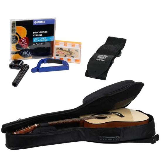 Kit de Violão Acústico Yamaha F310P Natural + Capa + Acessórios por 1.499,99 à vista no boleto/pix ou parcele em até 12x sem juros. Compre na loja Mundomax!