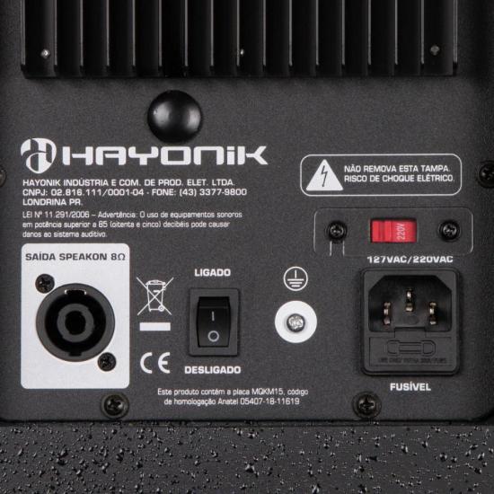 Caixa de Som Amplificada HAYONIK CPX-12A 12\" com Falante e Driver JBL por 1.999,99 à vista no boleto/pix ou parcele em até 12x sem juros. Compre na loja Mundomax!