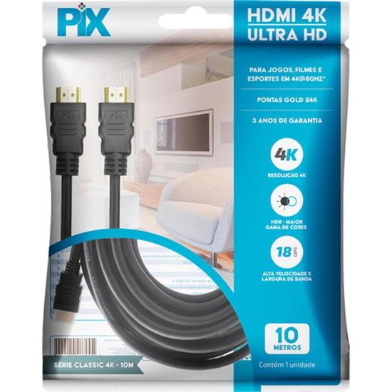 Cabo HDMI 2.0 4k 10m Pix por 59,00 à vista no boleto/pix ou parcele em até 2x sem juros. Compre na loja Mundomax!