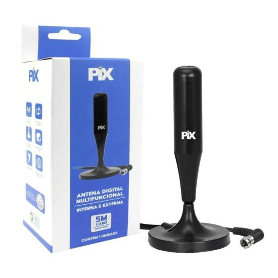 Antena Interna HDTV 1,8m Pix por 20,99 à vista no boleto/pix ou parcele em até 1x sem juros. Compre na loja Mundomax!