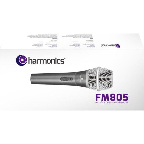 Microfone Harmonics FM-805 Dinâmico por 82,00 à vista no boleto/pix ou parcele em até 3x sem juros. Compre na loja Mundomax!