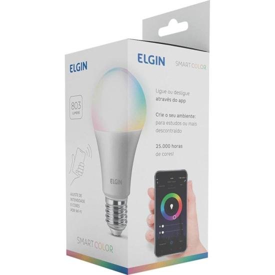 Lâmpada Led Smart 10w A60 Color Elgin por 57,99 à vista no boleto/pix ou parcele em até 2x sem juros. Compre na loja Mundomax!