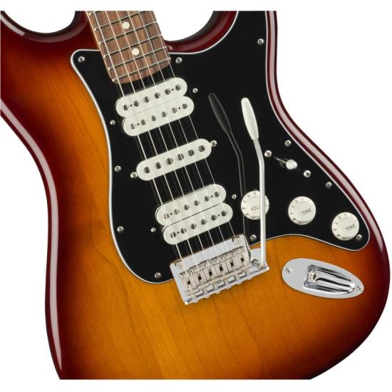 Guitarra Stratocaster Fender Player HSH Tobacco Burst por 7.999,99 à vista no boleto/pix ou parcele em até 12x sem juros. Compre na loja Mundomax!