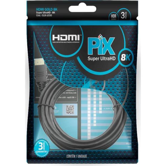 Cabo HDMI 2.1 8k 3m Pix por 50,99 à vista no boleto/pix ou parcele em até 2x sem juros. Compre na loja Mundomax!