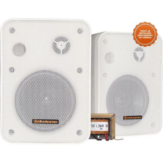 Caixa Acústica Hayonik Ambience Line MSB60NC Com Trafo 70V(10W)  Branca (78645)