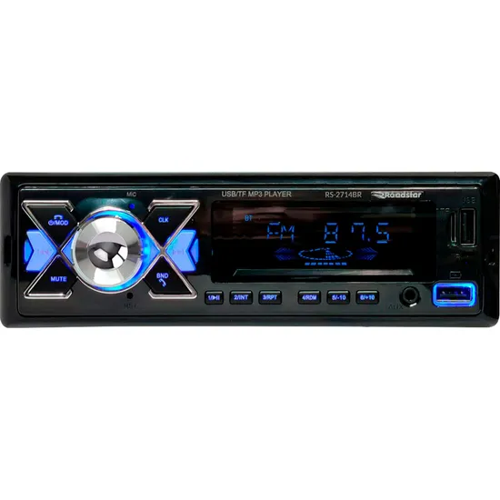Rádio Roadstar RS-2714BR USB/Bluetooth por 132,99 à vista no boleto/pix ou parcele em até 5x sem juros. Compre na loja Mundomax!