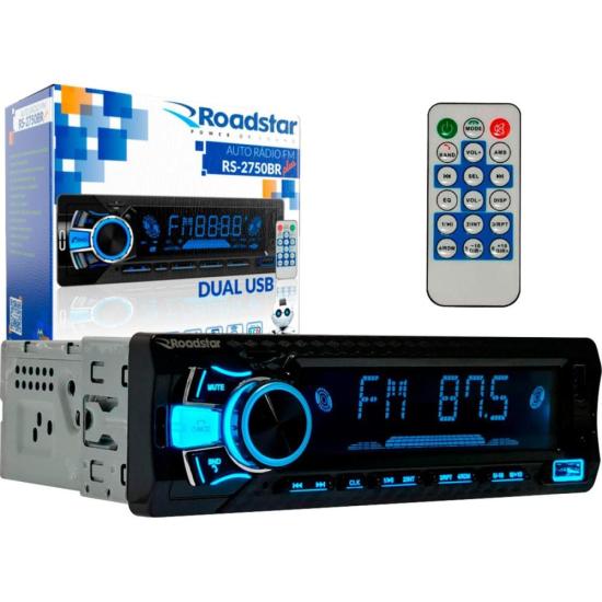 Rádio Roadstar RS-2751BR USB/Bluetooth por 143,99 à vista no boleto/pix ou parcele em até 5x sem juros. Compre na loja Mundomax!