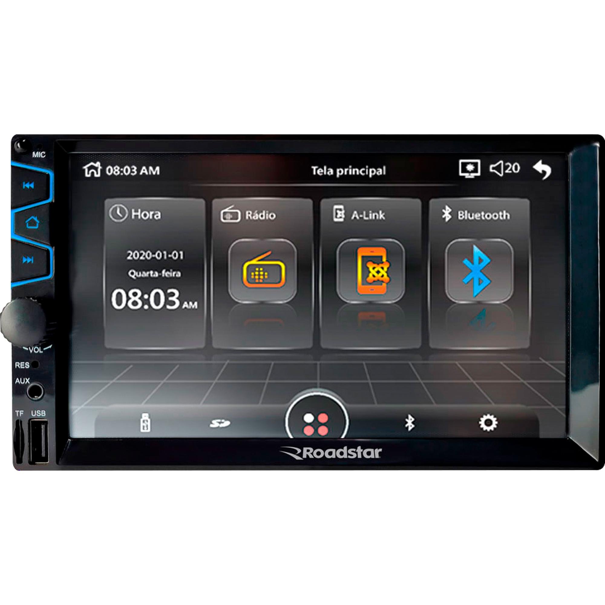 Multimídia Roadstar RS404BR MP5/USB/SD - Mundomax