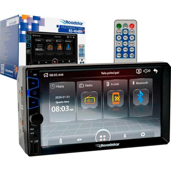 Multimídia Roadstar RS404BR MP5/USB/SD por 399,00 à vista no boleto/pix ou parcele em até 10x sem juros. Compre na loja Mundomax!