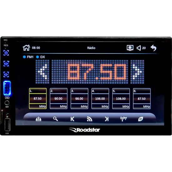 Multimídia Roadstar RS506BR MP5/USB/SD (78663)