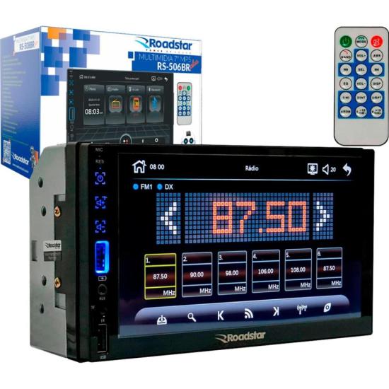 Multimídia Roadstar RS506BR MP5/USB/SD por 369,00 à vista no boleto/pix ou parcele em até 10x sem juros. Compre na loja Mundomax!