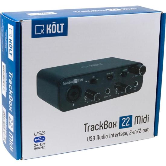 Interface Áudio Kolt Trackbox 22 Midi por 1.399,99 à vista no boleto/pix ou parcele em até 12x sem juros. Compre na loja Mundomax!