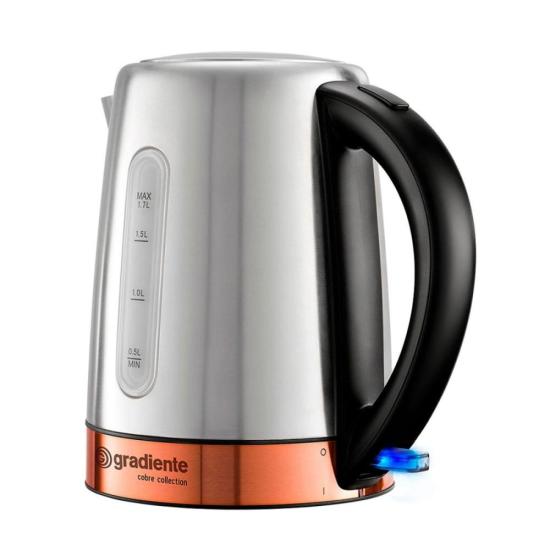 Chaleira Elétrica Gradiente Daily PGCE210 127v por 249,99 à vista no boleto/pix ou parcele em até 9x sem juros. Compre na loja Mundomax!