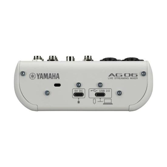 Mesa de Som Yamaha AG06MK2 Branco por 1.499,99 à vista no boleto/pix ou parcele em até 12x sem juros. Compre na loja Mundomax!