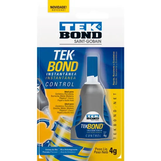 Adesivo Instantâneo 4g Tekbond Control por 10,99 à vista no boleto/pix ou parcele em até 1x sem juros. Compre na loja Mundomax!