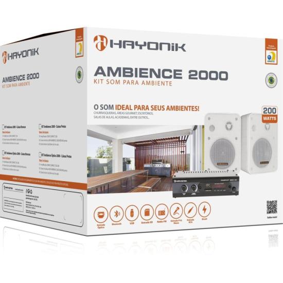 Kit de Som Para Ambiente Hayonik Ambience 2000 OD V2 Branco por 789,00 à vista no boleto/pix ou parcele em até 10x sem juros. Compre na loja Mundomax!