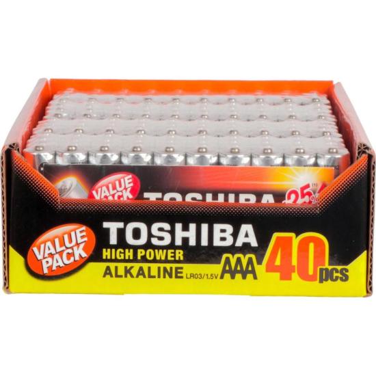 Pilha Alcalina AAA 1,5V LR03GCP (C/40 Pilhas) Toshiba por 82,00 à vista no boleto/pix ou parcele em até 3x sem juros. Compre na loja Mundomax!