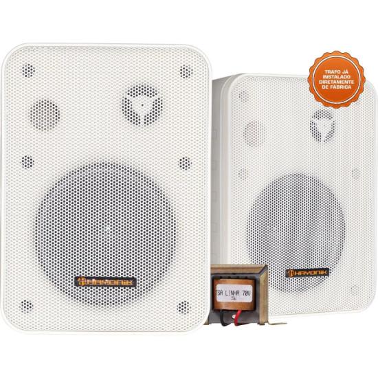 Caixa de Som Ambiente c/ Trafo HAYONIK Ambience Line MSB60NC 70V 15W BR por 0,00 à vista no boleto/pix ou parcele em até 1x sem juros. Compre na loja Mundomax!