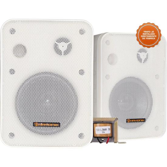 Caixa de Som Ambiente c/ Trafo HAYONIK Ambience Line MSB60NC 70V 25W BR por 0,00 à vista no boleto/pix ou parcele em até 1x sem juros. Compre na loja Mundomax!