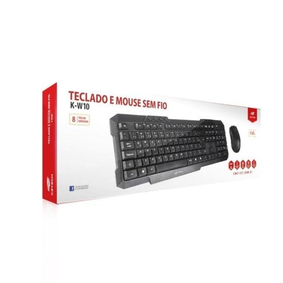 Kit Teclado e Mouse C3tech K-W10 Sem Fio Preto por 90,00 à vista no boleto/pix ou parcele em até 3x sem juros. Compre na loja Mundomax!